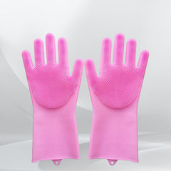 Dishwashing Gloves with Scrubber (1 Pair, 250 Gm)