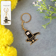 Shivling Trishul Metal Keychain Set (5 Pc Mix Design)