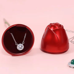 Metal Red Rose Couple Jewelry Box-Fancy Jewelry Box (1 Pc)