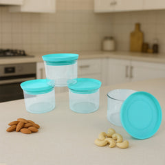 Airtight Container Jar 4 Pc Set with Tray for Kitchen