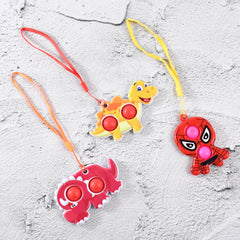 Silicone Push Pop Bubble Fidget Toy Keychain (1 Pc)