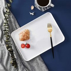 Elegant Printed Plastic Serving Tray with Motivational Quote