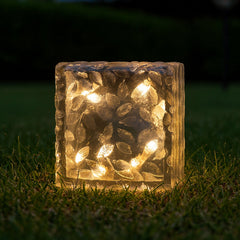 Solar Ice Cube Garden Light for Pathways & Christmas Decor