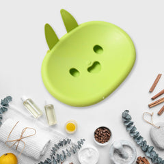 Soap Box Cute Rabbit Shape Double Bowl Plastic Rack Storage