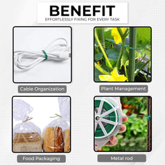 Reusable Green Twist Tie Roll (50 Meter Length)