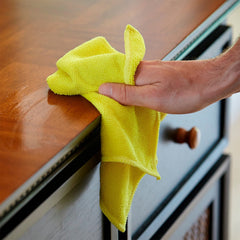 Microfiber cloths in a 24-pack for household use