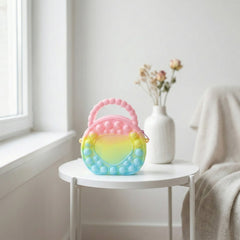 Rainbow Round Silicone Pop It Coin Purse (1 Pc)