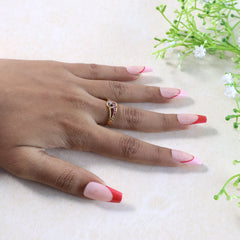 Elegant Nude Glossy Artificial Nail Tips fake nails (24 Pc Set)