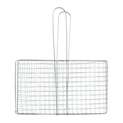 Heavy-Duty Stainless-Steel Barbecue Grill Basket (1 Pc)