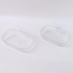 Sleek Transparent Soap Tray with Wall Mount Feature