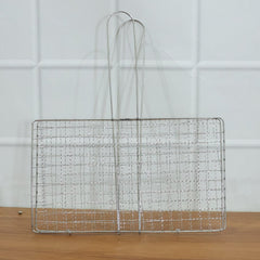 Heavy-Duty Stainless-Steel Barbecue Grill Basket (1 Pc)