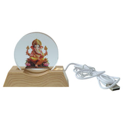 Premium 3D Lord Ganesha Acrylic LED Night Lamp (1 Pc)