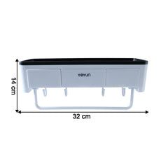 Wall Mounted Multifunctional Bathroom Storage Rack (1 Pc)
