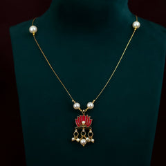Traditional Lotus Motif Pendant Chain (1 Pc)