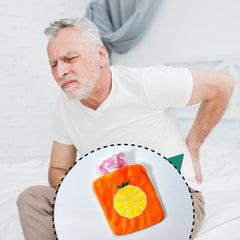 Orange hot water bag