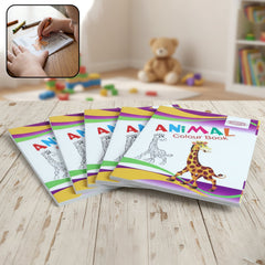 Kids Animal Theme Colouring Book Set ( 5 Pc / Mix Color Books)
