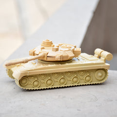 Pull back army tank toy, green and detailed, for kids