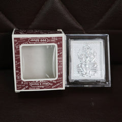 Embossed Silver-Plated Lord Ganesha Photo Frame (1 Pc)