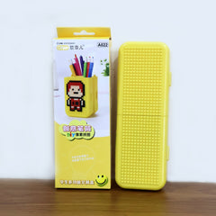DIY Pixel Art Pen Stand with Building Block Set