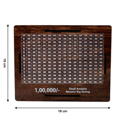Big Wooden Savings Challenge Money Bank / Piggy Bank - (1 Pc)