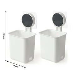 Wall Mounted Bathroom Storage Organizer Cup Set (2 Pc Set)
