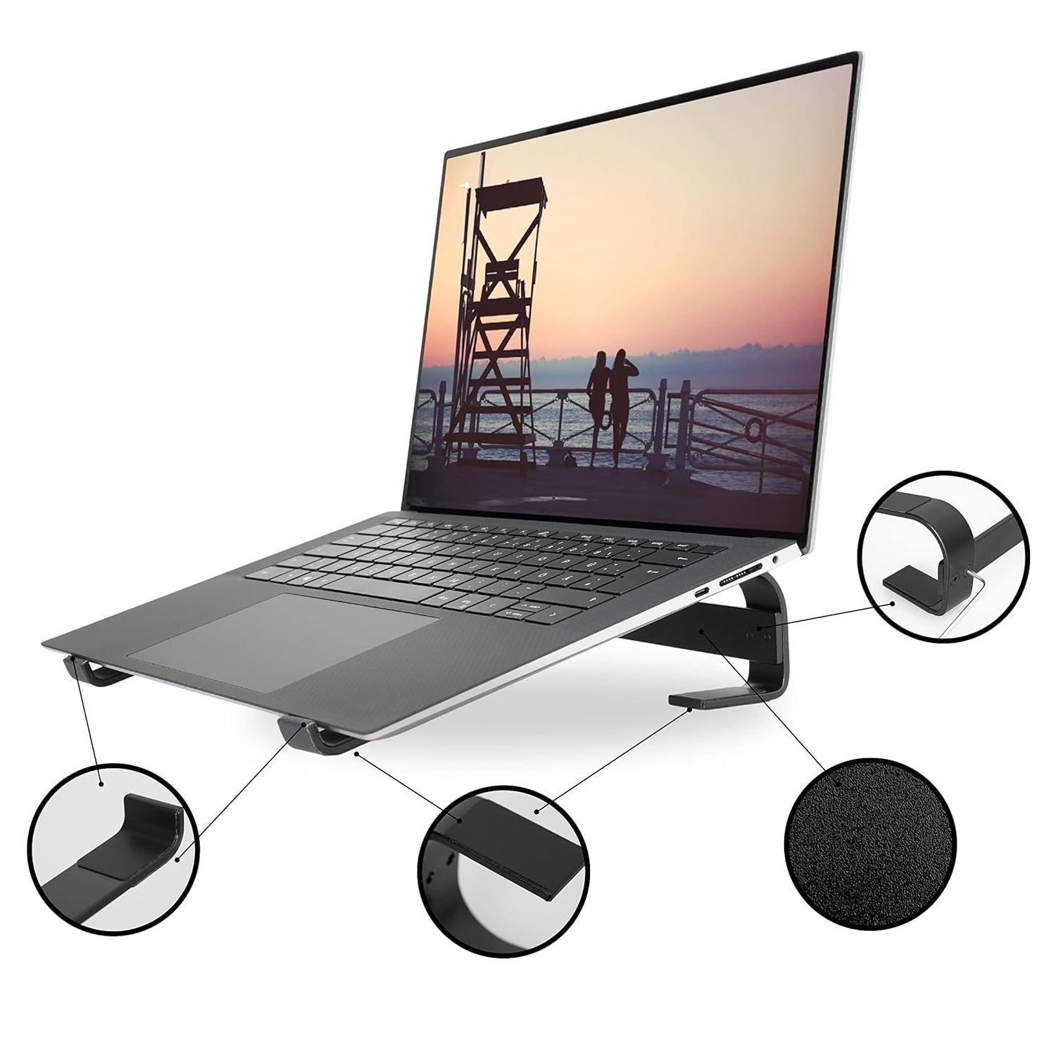 Modern metal laptop stand