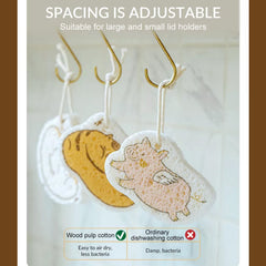 Absorbing dishwashing pad with cartoon design