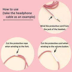 Metallic Cable Protector for Cords & Headphones (Spiral Wrap)