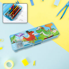 Plastic Multipurpose Compass Box (1 Pc, Mix Design)