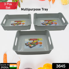 Multi Purpose Tray, Cosmetics, Stationary Set of 3