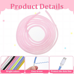 Metallic Cable Protector for Cords & Headphones (Spiral Wrap)