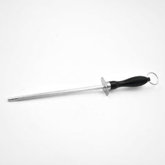 Detailed view of kitchen knife set with sharp blades