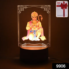 Hanuman Ji 3D Frame with Light