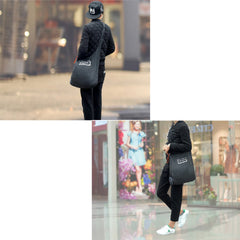 Nylon grocery bag that folds up into a small, portable case.