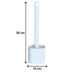 High-quality silicone toilet brush with holder stand for convenient use