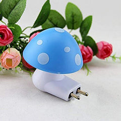 Sensor-operated mushroom lamp with vibrant colors.