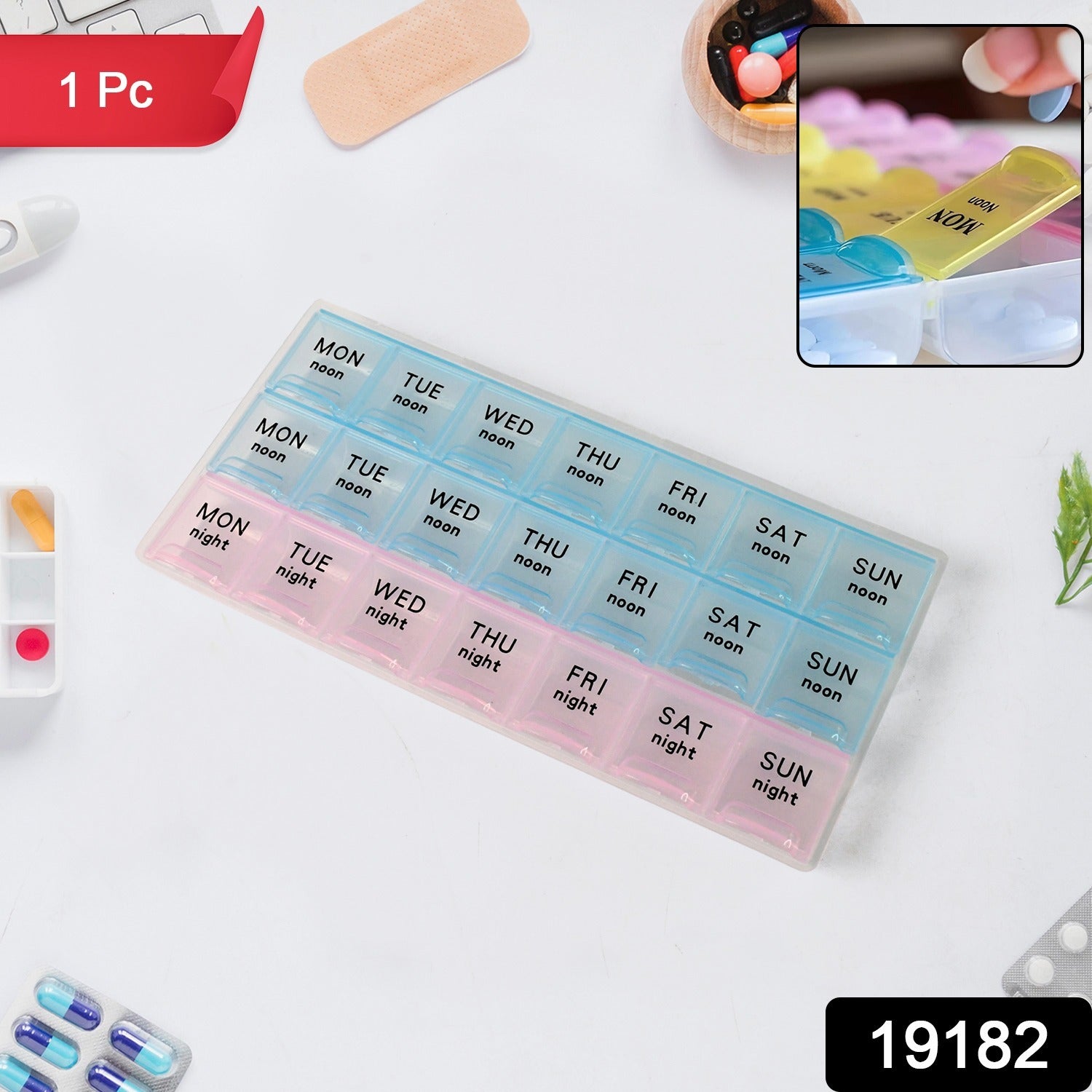Reusable Weekly Pill Case
