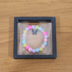 Premium Multicolor Pastel Bead Stretch Bracelet (1 Pc)
