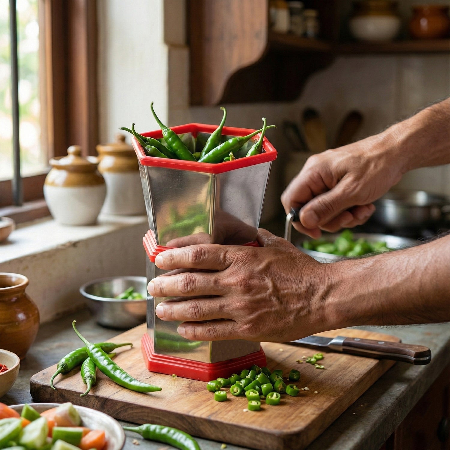 Durable chili cutting tool