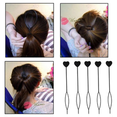 Heart-Shaped Hairpin Set (2 Pcs)