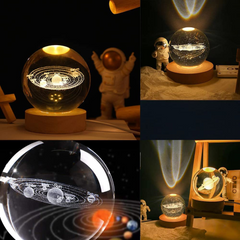 3D Crystal Ball Night Lamp (1 PC)