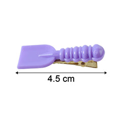 Cute Spoon & Spatula Shape Decorative Hair Clip Set (4 Pc)