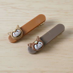 Cute Cartoon Animal Face Decorative Hair Clips (4 Pc)