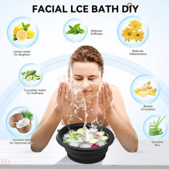 Portable Foldable Silicone Ice Bath Bowl (1 Pc)