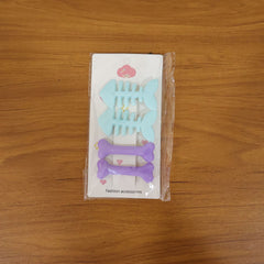 Cute Fishbone & Bone Shape Hair Clip Set (4 Pc)