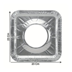 Aluminum Gas Stove Burner Protector Covers (10 Pc / 23x23 cm)