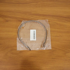Elegant Black Crystal Studded Metal Hair Band (1 Pc)
