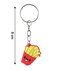 Cute Smiley French Fries Shape Cartoon Keychain (1 Pc)
