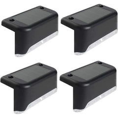 4-Piece Solar Waterproof Garden, Stair & Railing Lights