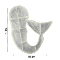 Mermaid Shape Plastic Storage Organizer Box (1 Pc)